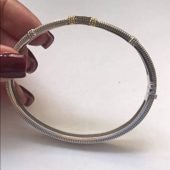 Judith Ripka Sterling 18k Diamond Cuff Bracelet - Picture 6 of 8